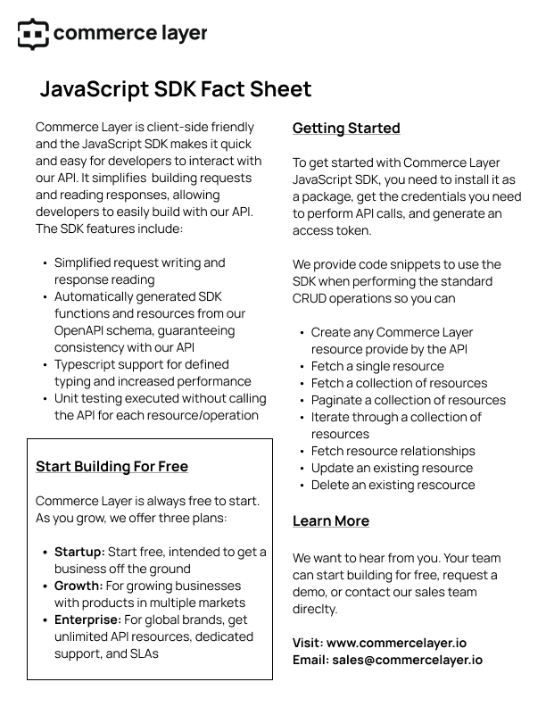 Commerce Layer JavaScript SDK Fact Sheet.png
